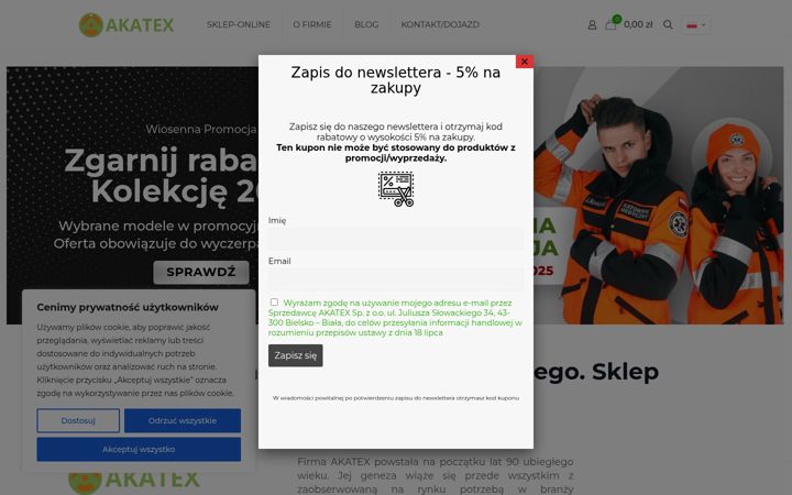 Screenshot of akatex.pl