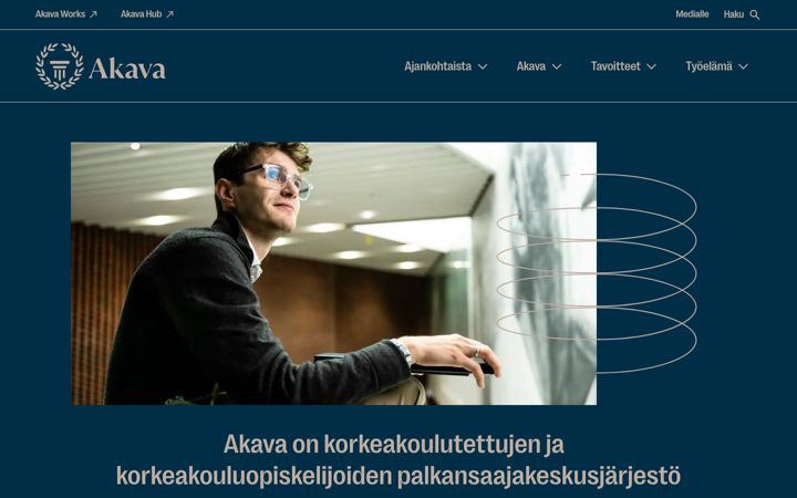 Screenshot of akava.fi