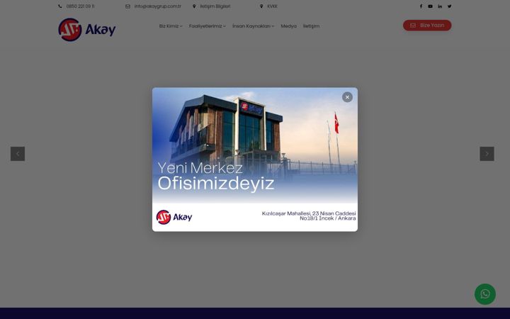 Screenshot of akaygrup.com.tr