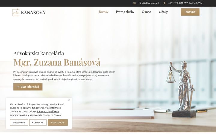Captura de pantalla de akbanasova.sk