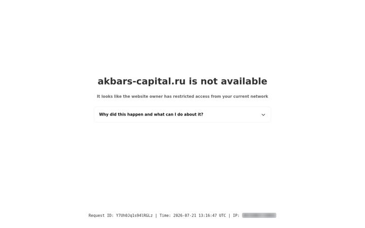 Skærmbillede af akbars-capital.ru