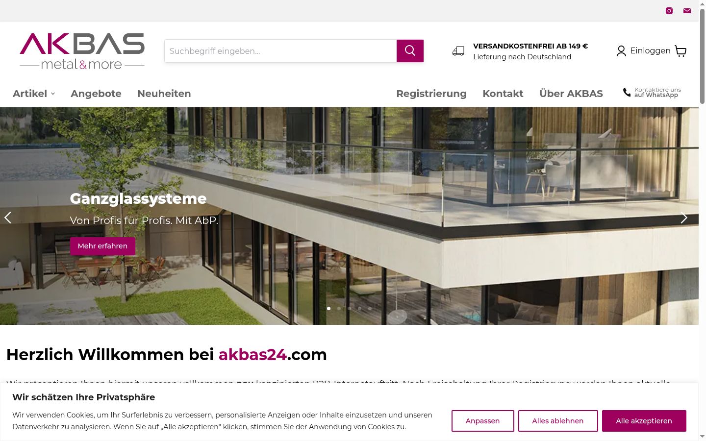 Skjermbilde av samtykkebanneret slik det vises før noen interaksjon
