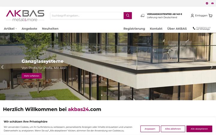 Screenshot of akbas24.com
