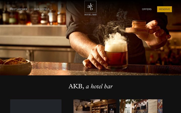 Screenshot of akbhotelbar.com