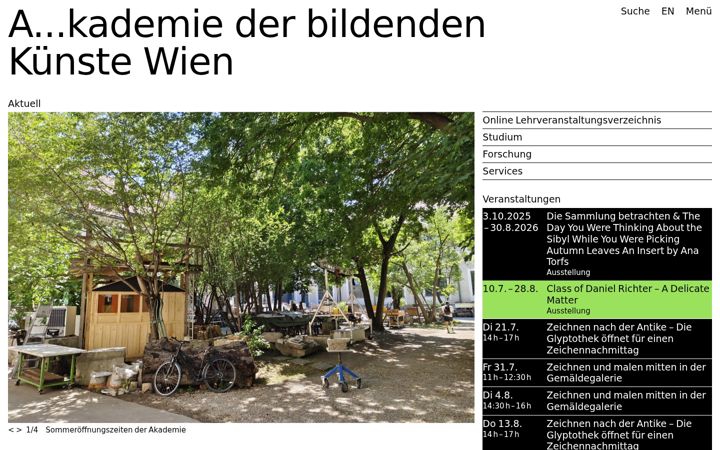Screenshot of akbild.ac.at