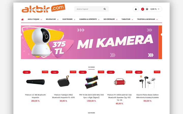Screenshot of akbirbilisim.com