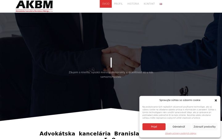 Captura de ecrã de akbm.sk