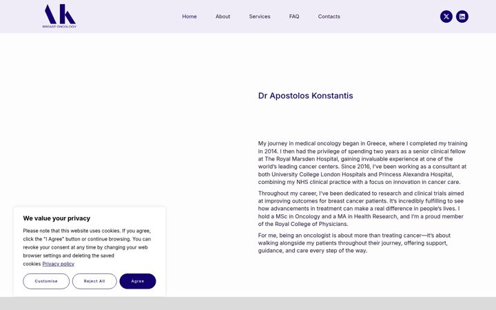 Screenshot of akbreastoncology.com
