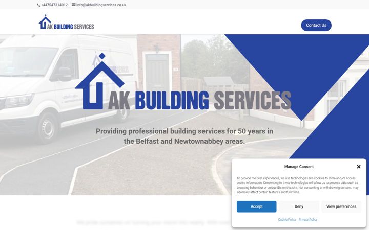 Screenshot of akbuildingservices.co.uk