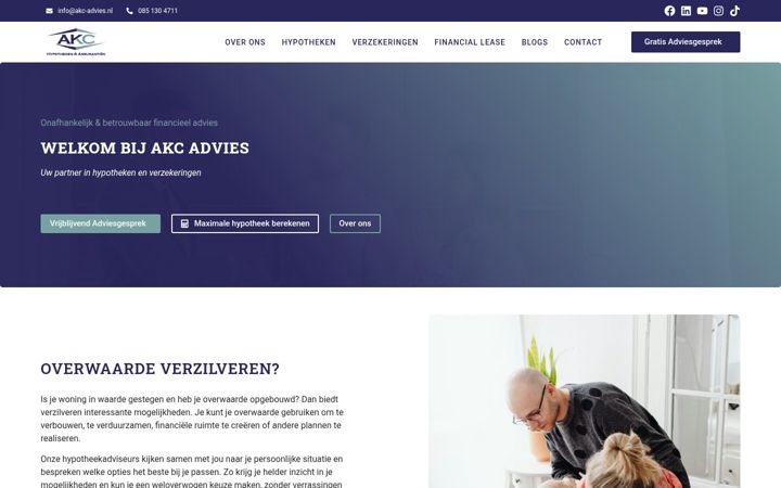 Screenshot ta' akc-advies.nl