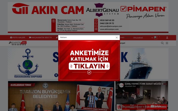 Screenshot of akcaabatinsesi.com