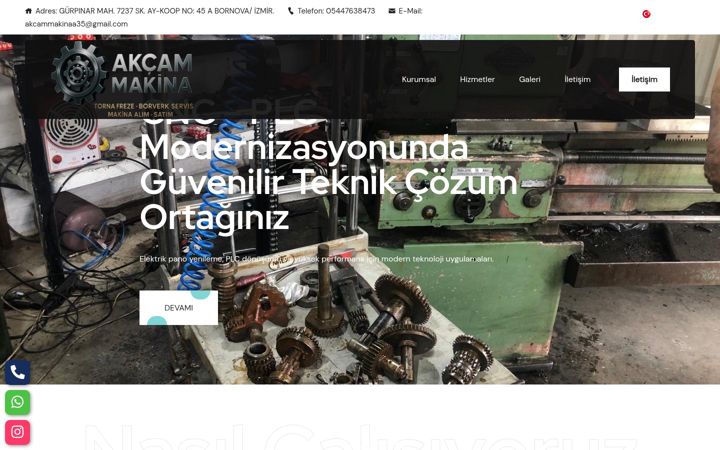 Screenshot of akcammakina.com.tr