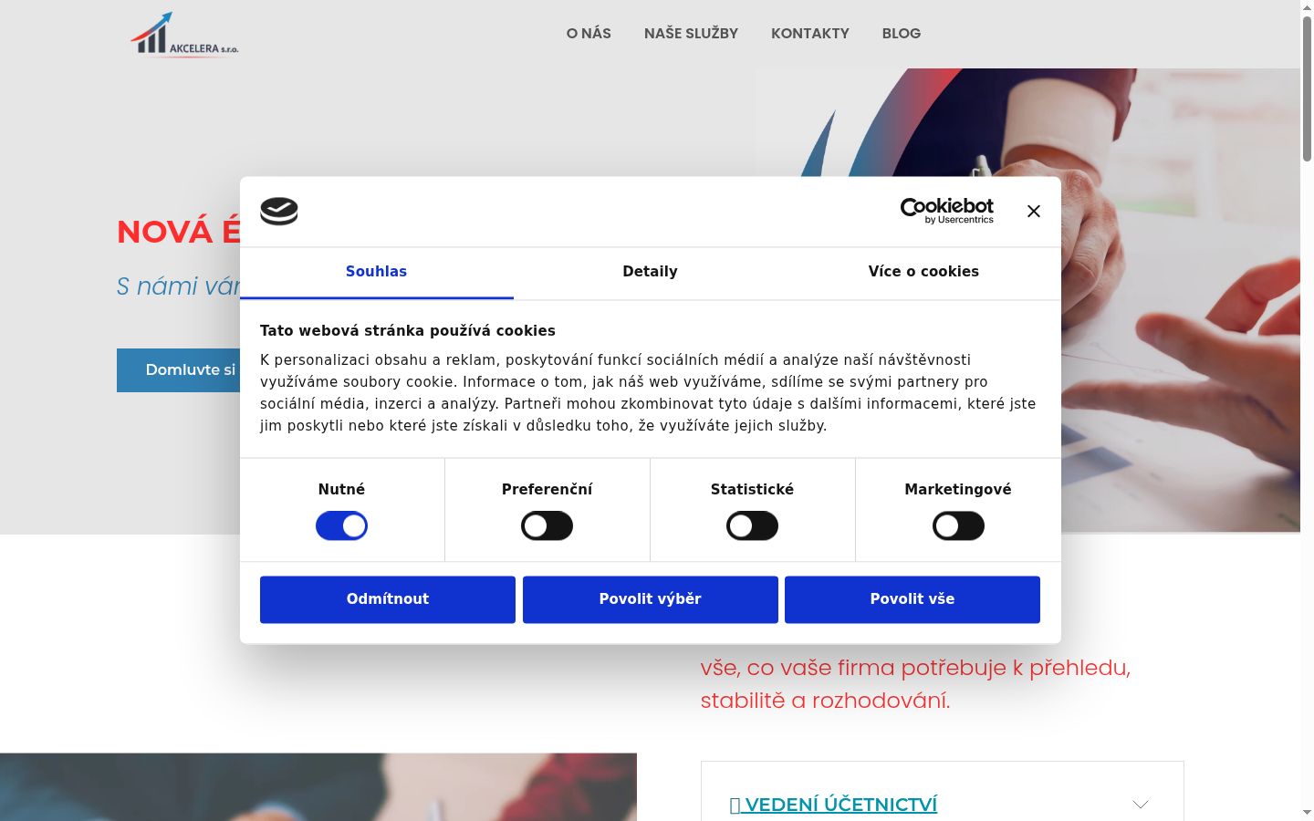 Sutikimo reklamjuostės, rodytos prieš bet kokią sąveiką, ekrano kopija