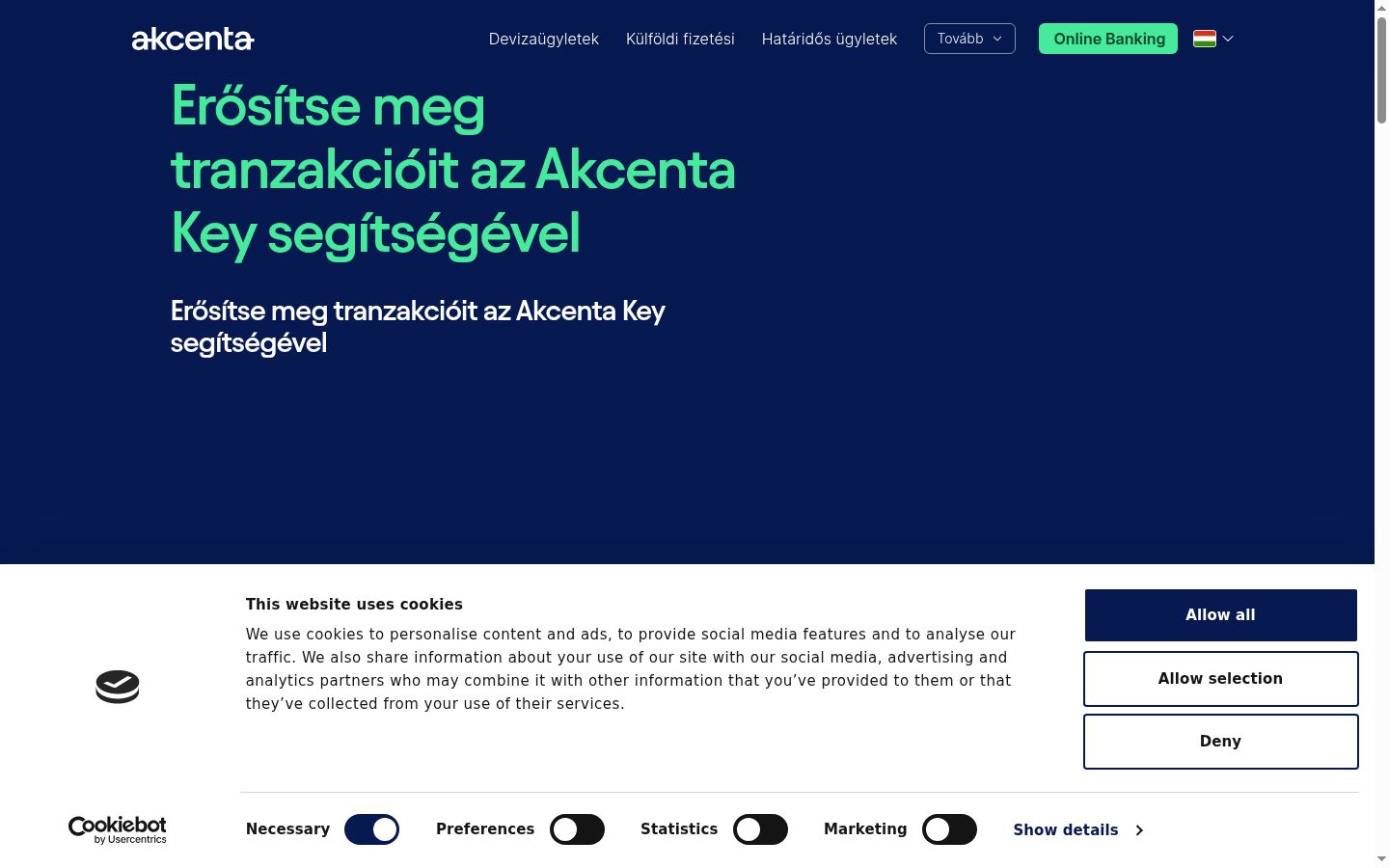Screenshot van de toestemmingsbanner zoals getoond vóór enige interactie