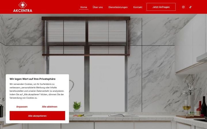 Screenshot of akcentra.de
