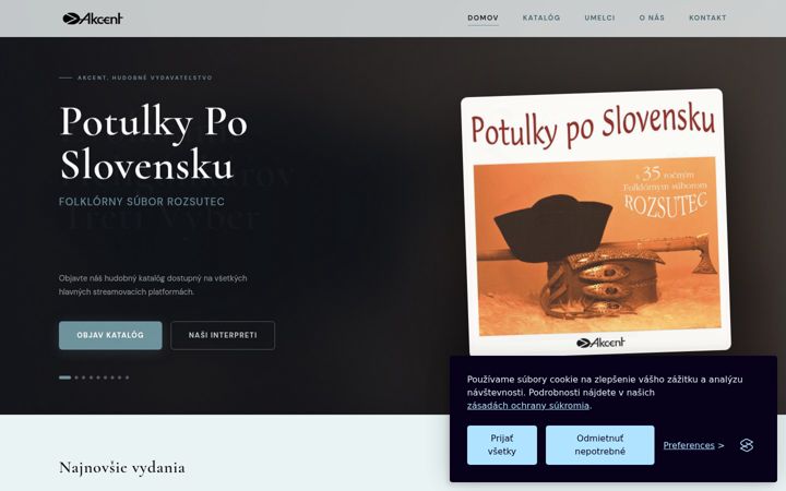 Screenshot of akcentrecords.sk
