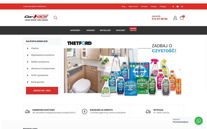 Ekraanipilt saidist akcesoriakempingowe.pl