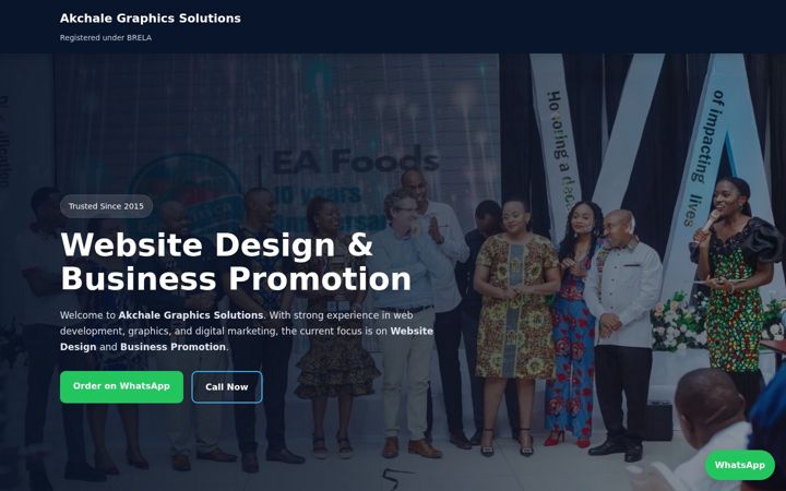 Screenshot of akchalegraphicssolutions.com