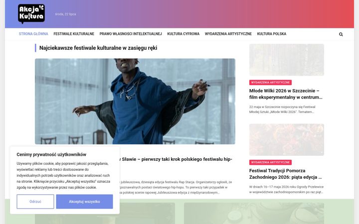 Ekraanipilt saidist akcjakultura.pl