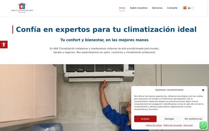 Ekrano kopija akclimatizacion.com