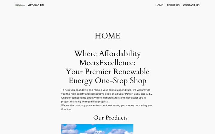 Screenshot of akcomeus.com