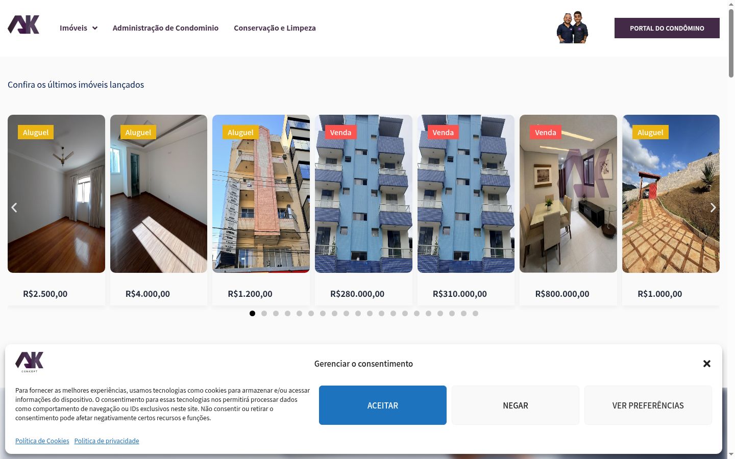 Képernyőkép a bármilyen interakció előtt megjelenő hozzájárulási bannerről
