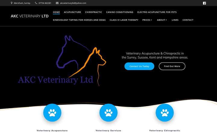 Screenshot stránky akcveterinaryltd.co.uk