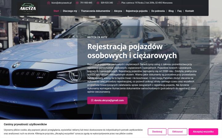 Screenshot of akcyzazaauto.pl