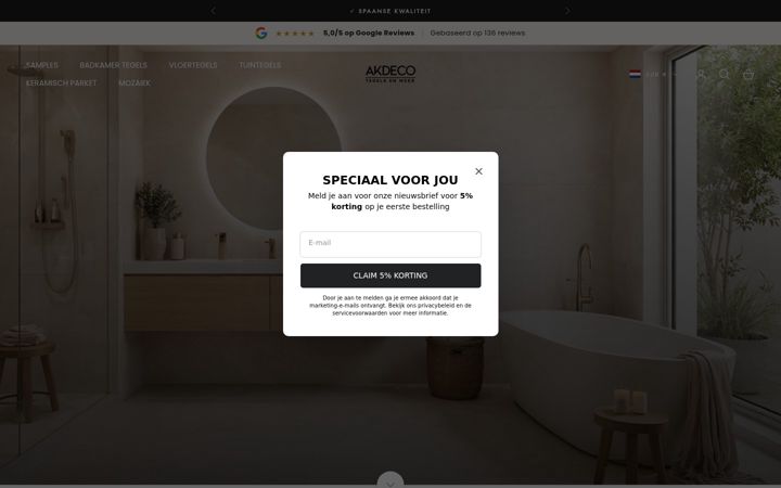 Screenshot of akdeco.nl