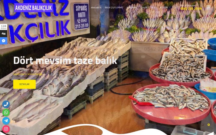 Screenshot of akdenizbalikcilikgaziantep.com