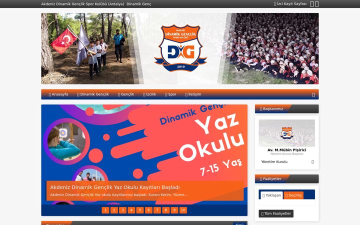 Screenshot of akdenizdinamikgenclik.com