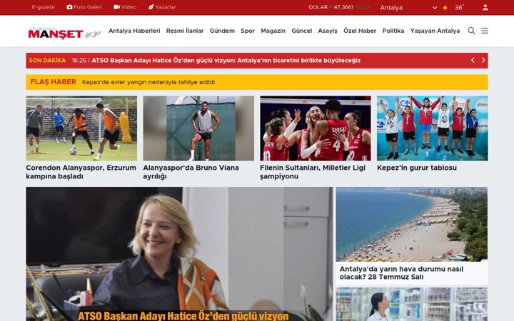 Screenshot of akdenizmanset.com.tr