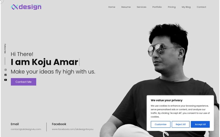 Screenshot ta' akdesign4u.com