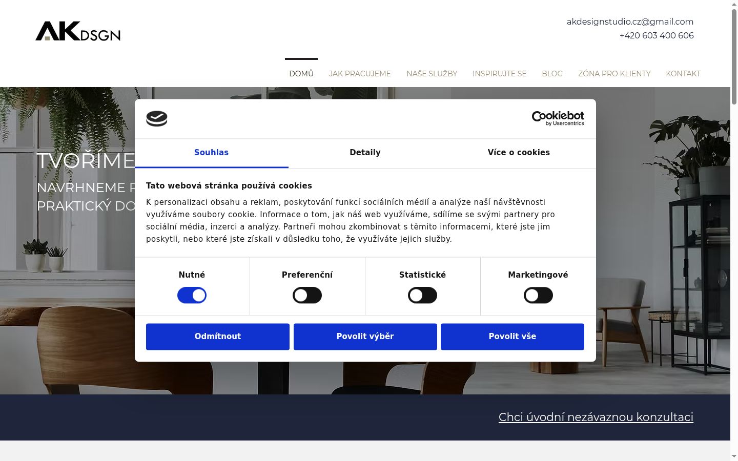 Screenshot del banner di consenso mostrato prima di qualsiasi interazione