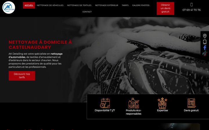 Screenshot of akdetailing.fr