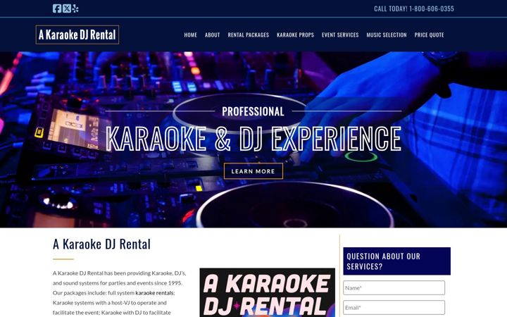 Screenshot ta' akdjrental.com