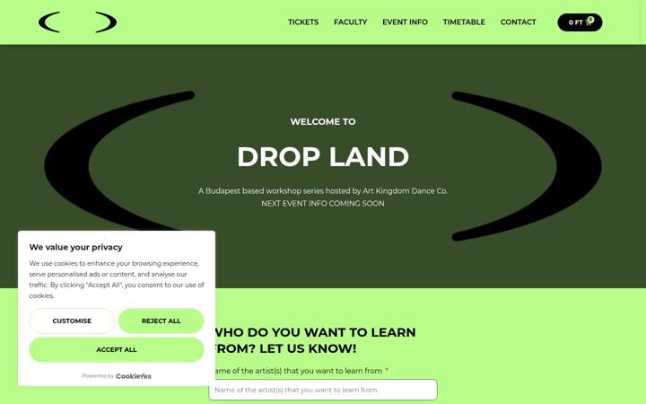 Screenshot of akdrop.com