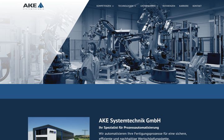 Screenshot of ake-systemtechnik.com