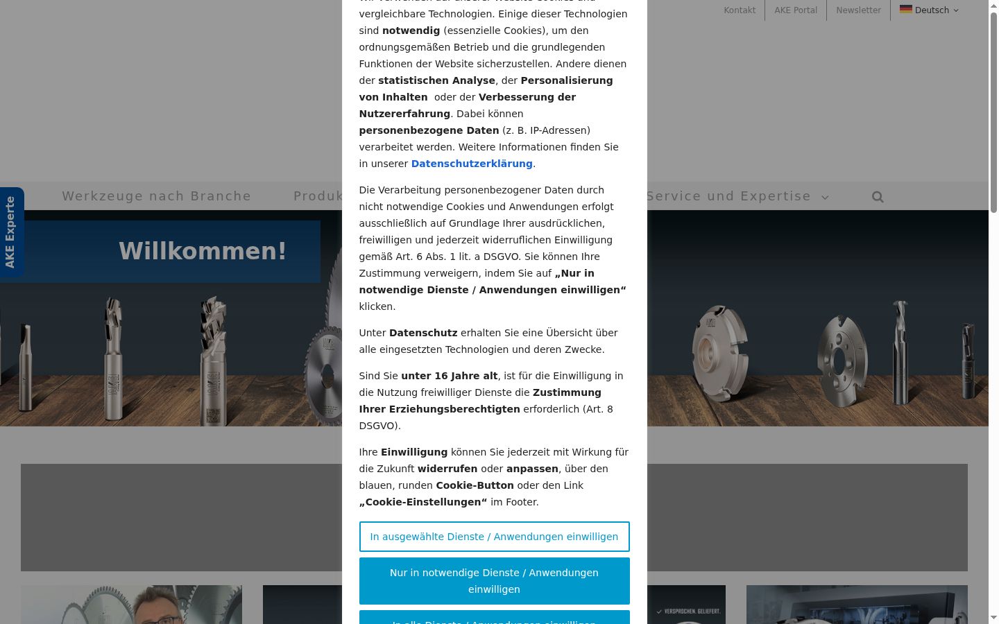 Snímka obrazovky banera súhlasu zobrazeného pred akoukoľvek interakciou