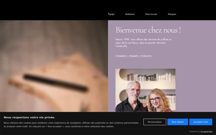 Screenshot of akecoiffure.com