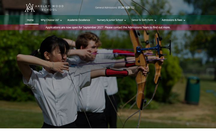 Screenshot of akeleywoodschool.co.uk