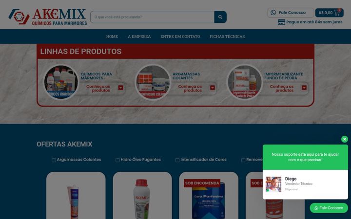 Snimka zaslona za akemix.com.br