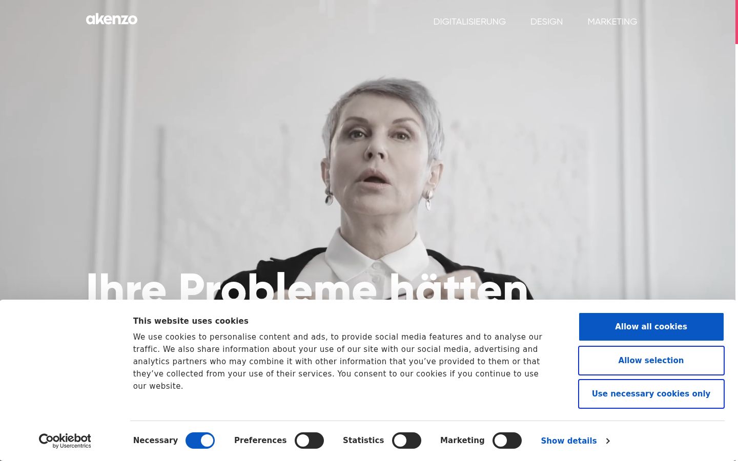 Sutikimo reklamjuostės, rodytos prieš bet kokią sąveiką, ekrano kopija