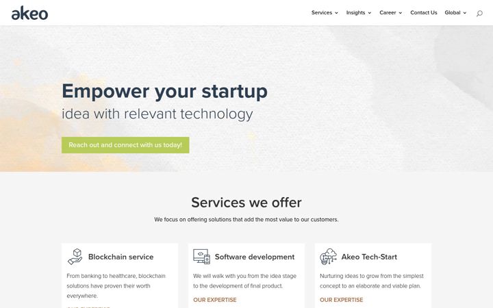Screenshot of akeo.tech