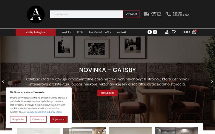 Screenshot of akeramikacersa.sk
