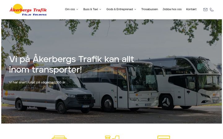 Screenshot von akerbergstrafik.se