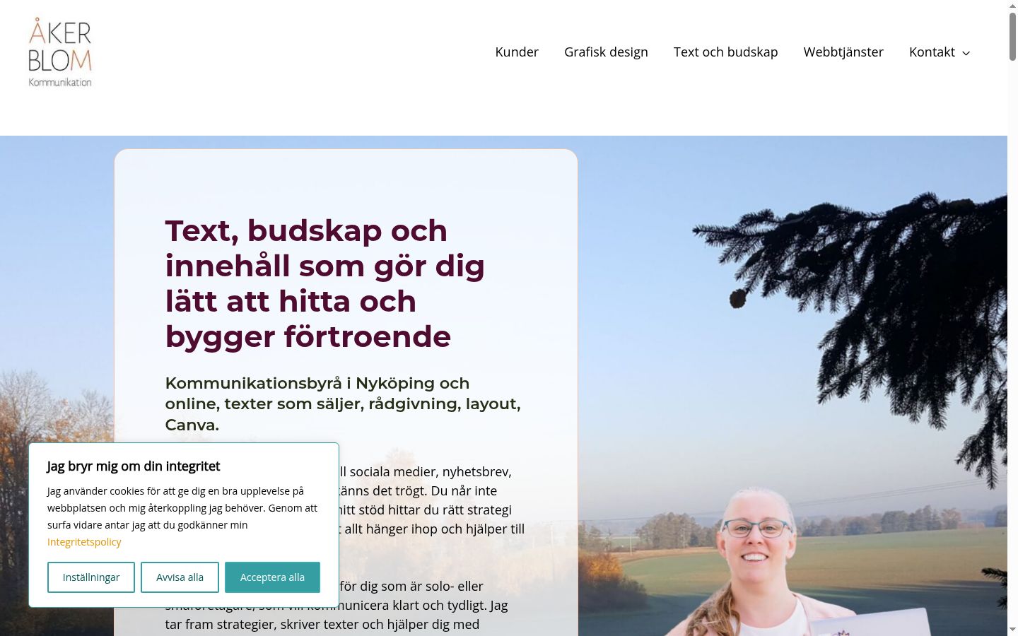 Screenshot des Einwilligungsbanners vor jeglicher Interaktion