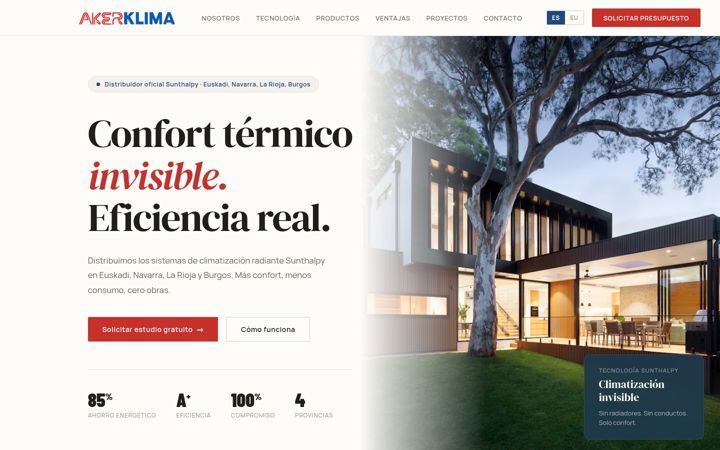 Screenshot of akerklima.com