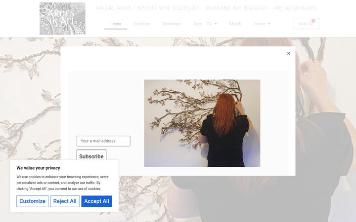 Screenshot of akers-of-art.co.uk