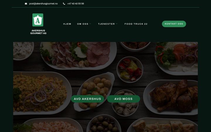 Screenshot of akershuscatering.no